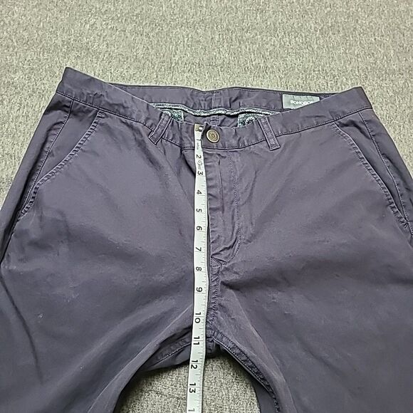 Bonobos Mens Chino Pants 36x34 Slate Grey Snap Button Slim Straight Office Work - Picture 3 of 9